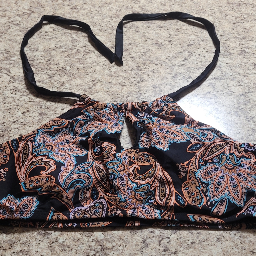 Paisley Halter Bikini Top